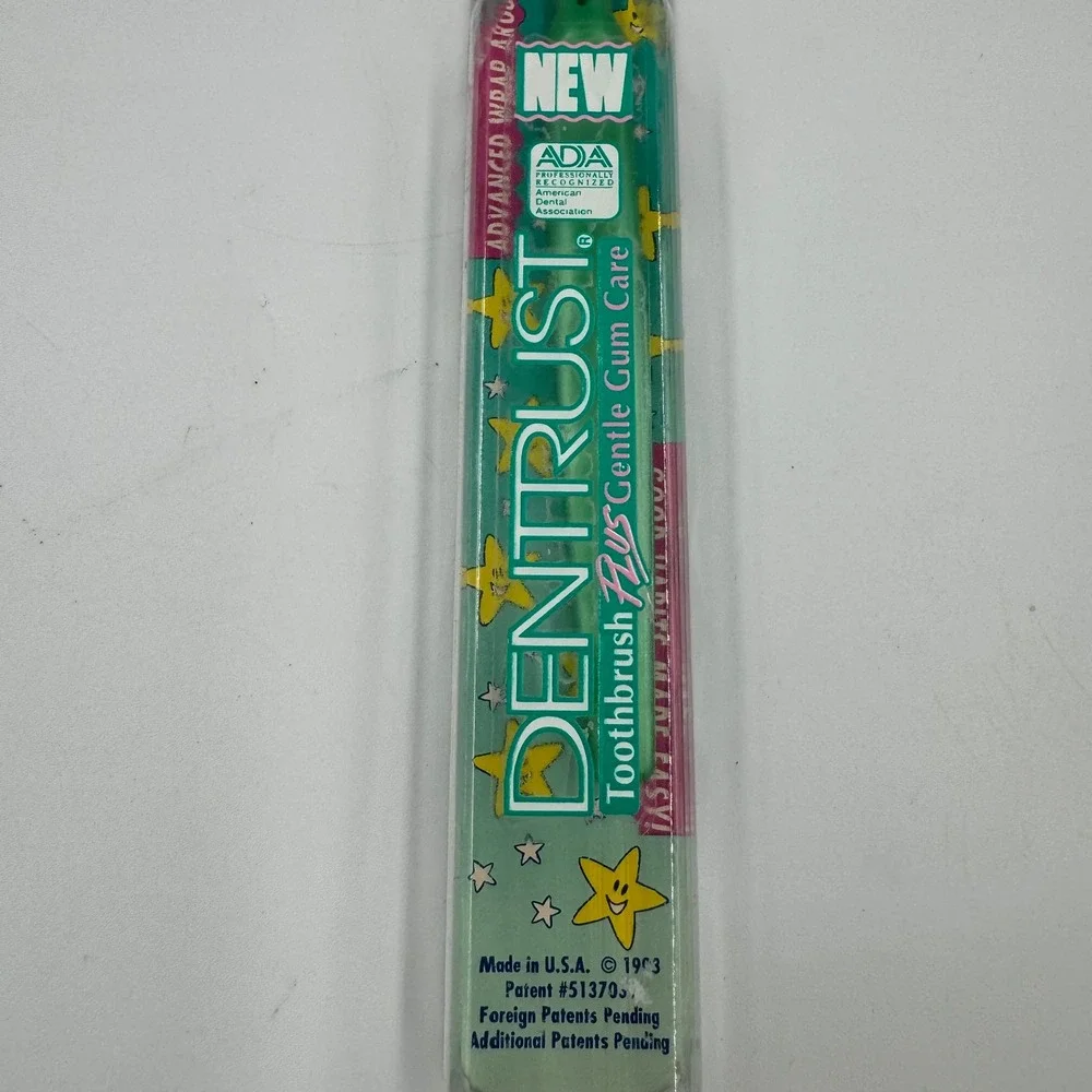 DenTrust‎ Kids Toothbrush Plus Green Vintage 1993 Wrap Around Design